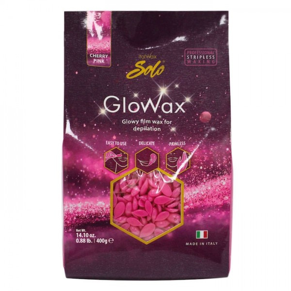 Ceara de epilat film granule Cherry Pink Glowax 400g Italwax
