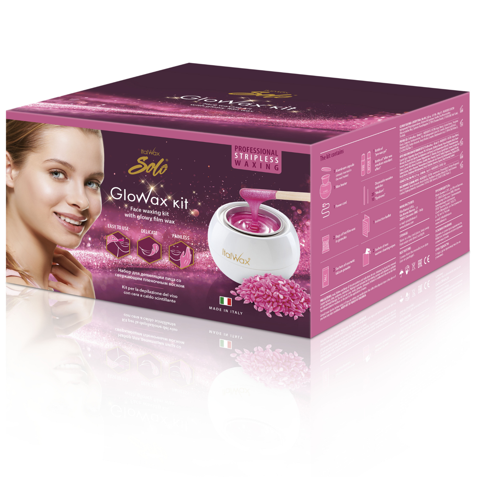 Glowax Kit complet pentru Epilare Italwax - 11 accesorii